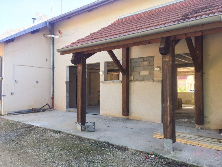 Vue aérienne indiquant le tracé du lot n°6A d'un ensemble immobilier mis en vente par Seguin maitrise d'œuvre, vue avant travaux.